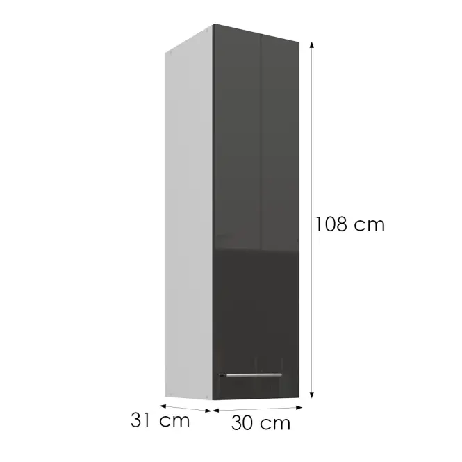 Konyhaszekrény Lara szürke 30G-108 1F,3