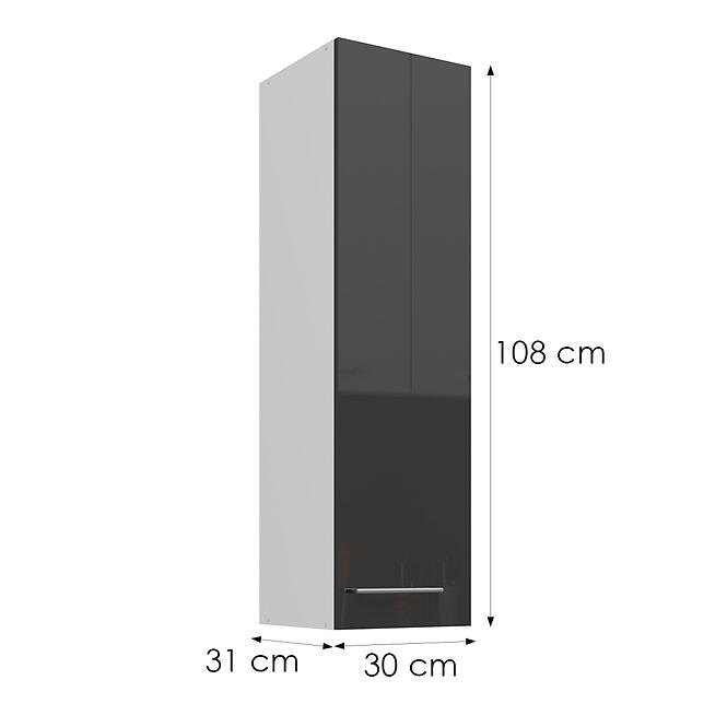 Konyhaszekrény Lara szürke 30G-108 1F,3