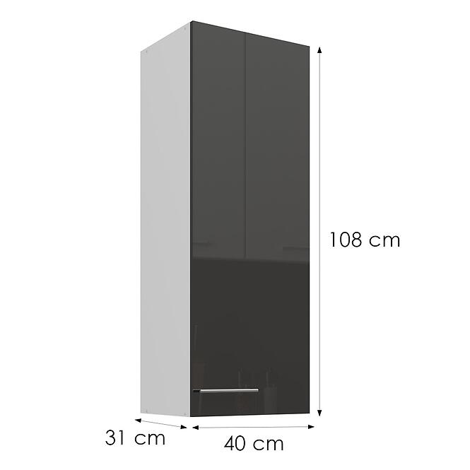 Konyhaszekrény Lara szürke 40G-108 1F,3