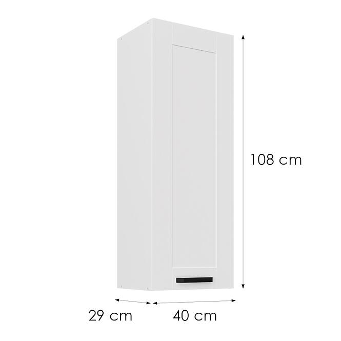 Konyhaszekrény Luna fehér matt/fehér 40G-108 1F,3