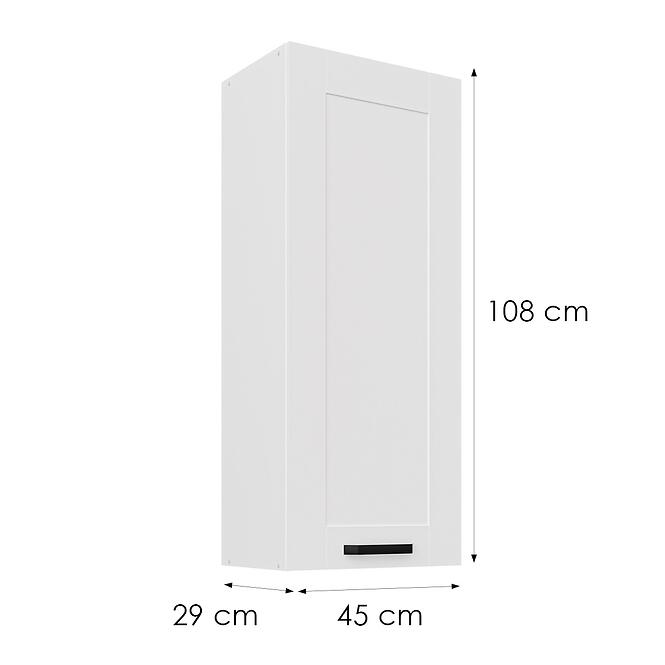 Konyhaszekrény Luna fehér matt/fehér 45G-108 1F,3