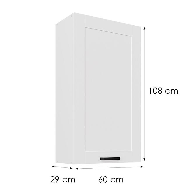 Konyhaszekrény Luna fehér matt/fehér 60G-108 1F,3