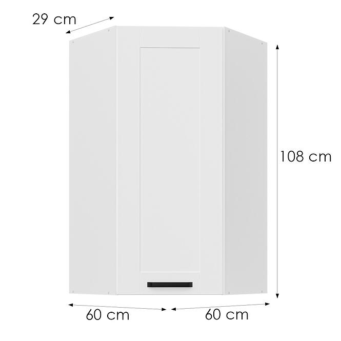 Konyhaszekrény Luna fehér matt/fehér 60x60 GN-108 1F (45°),3