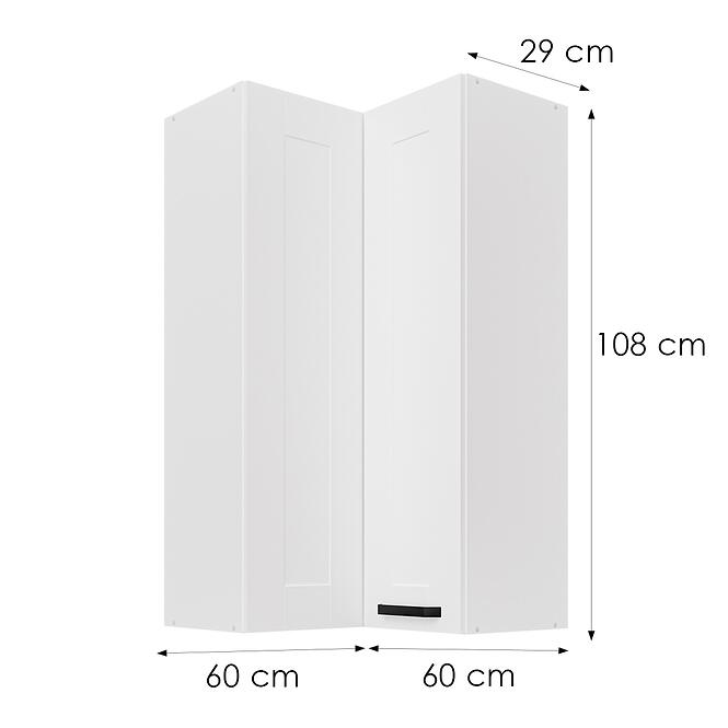Konyhaszekrény Luna fehér matt/fehér 60x60 GN-108 2F (90°),3