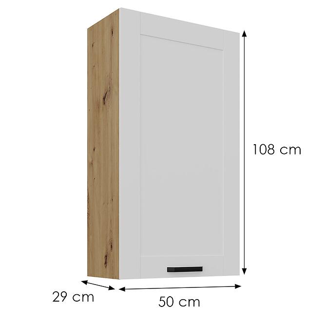 Konyhaszekrény Luna fehér matt/artisan 60G-108 1F