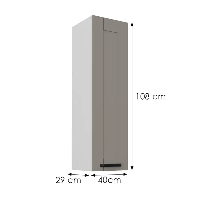 Konyhaszekrény Luna claygrey/fehér 30G-108 1F,2
