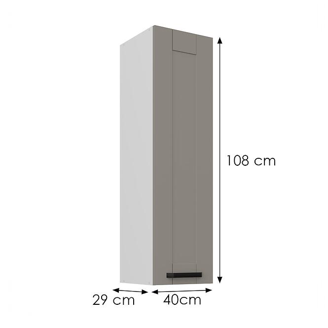 Konyhaszekrény Luna claygrey/fehér 30G-108 1F,2