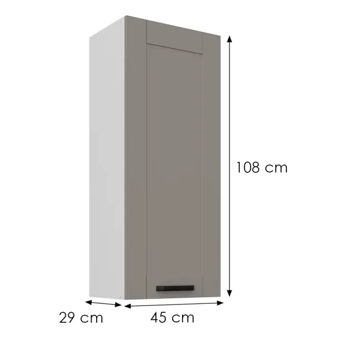 Konyhaszekrény Luna claygrey/fehér 45G-108 1F