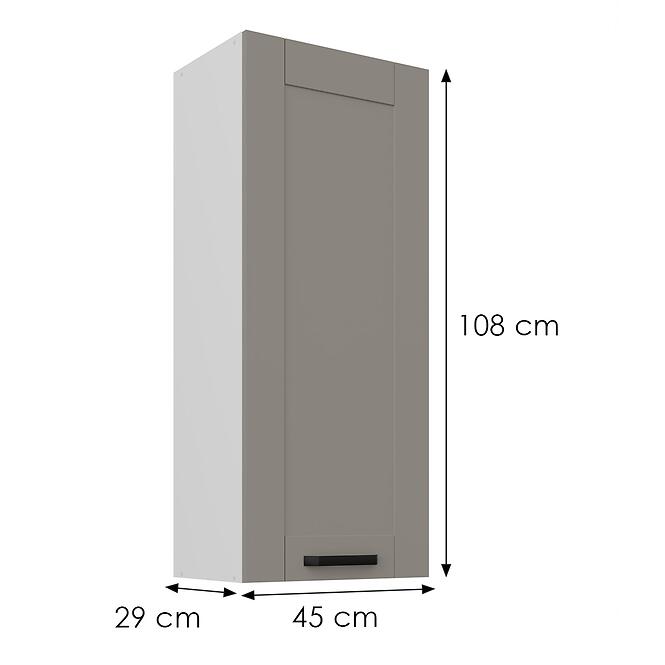 Konyhaszekrény Luna claygrey/fehér 45G-108 1F,2