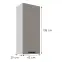 Konyhaszekrény Luna claygrey/fehér 45G-108 1F,2