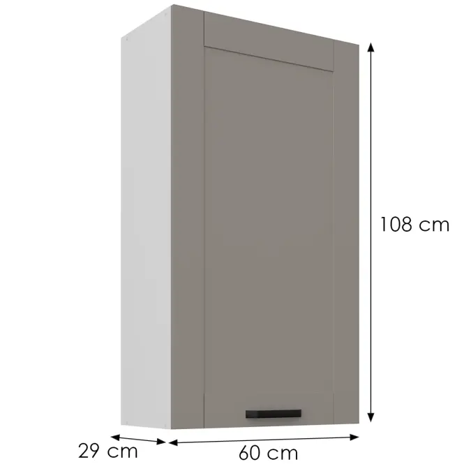 Konyhaszekrény Luna claygrey/fehér 60G-108 1F
