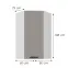 Konyhaszekrény Luna claygrey/fehér 60x60 GN-108 1F (45°),2