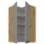 Konyhaszekrény Luna claygrey/artisan 60x60 GN-108 2F (90°),2