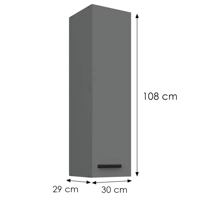 Konyhaszekrény Nessa antracit 30G-108 1F,3