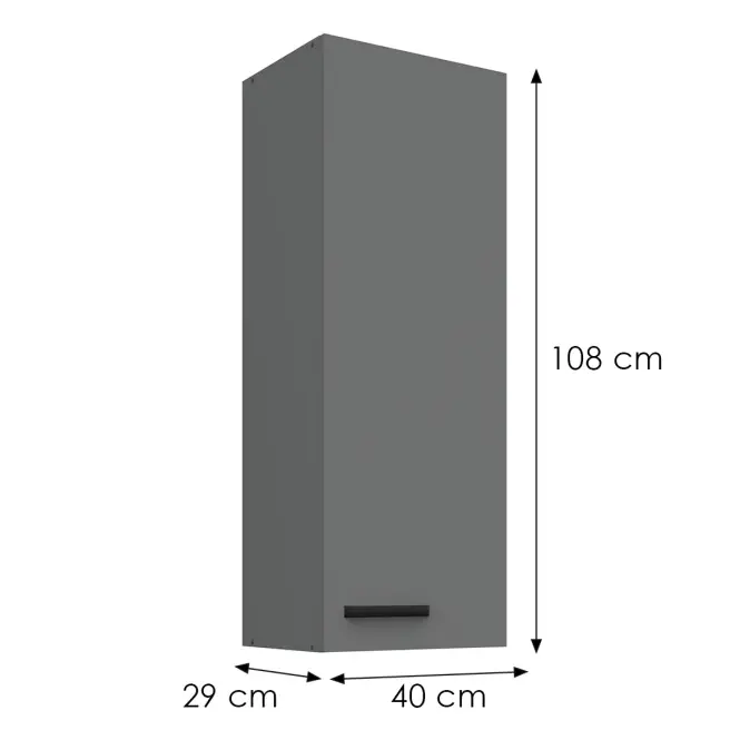 Konyhaszekrény Nessa antracit 40G-108 1F,3