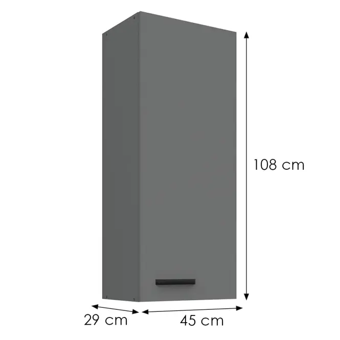 Konyhaszekrény Nessa antracit 45G-108 1F
