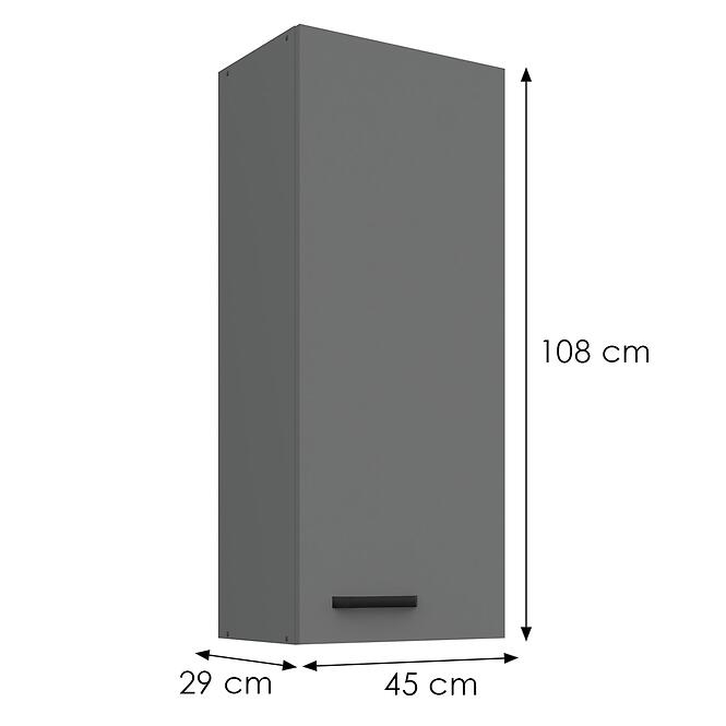 Konyhaszekrény Nessa antracit 45G-108 1F