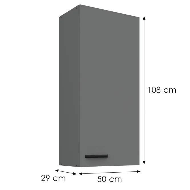 Konyhaszekrény Nessa antracit 50G-108 1F