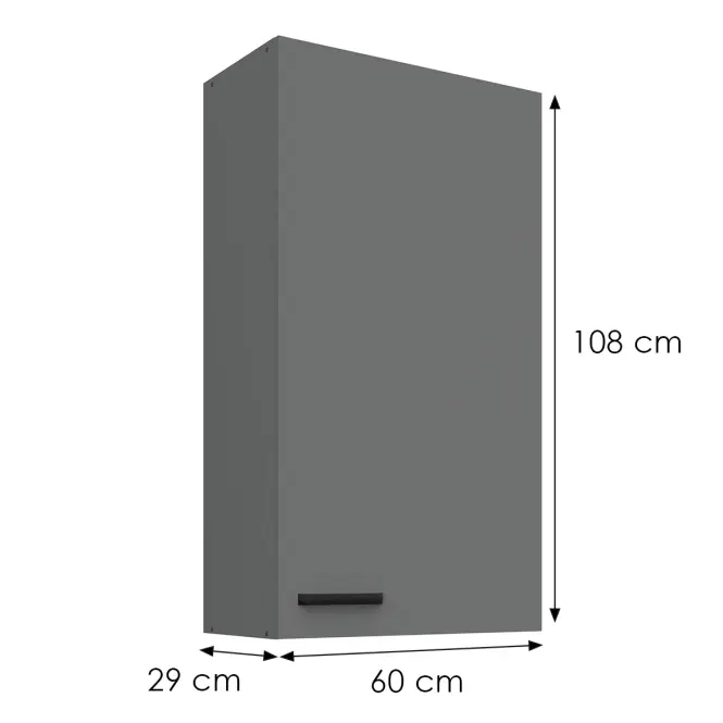 Konyhaszekrény Nessa antracit 60G-108 1F,3