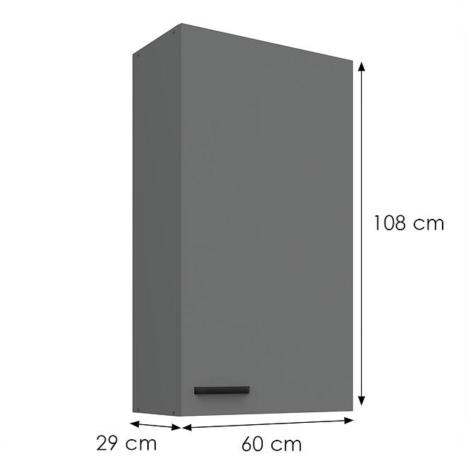 Konyhaszekrény Nessa antracit 60G-108 1F,3