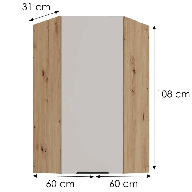 Konyhaszekrény Solea cashmere/artisan 60x60 GN-108 1F (45°),3