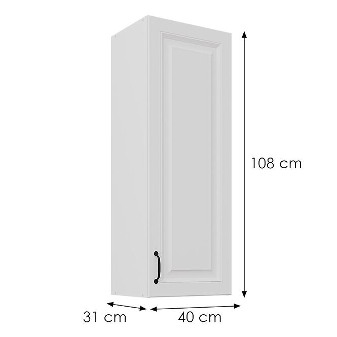Konyhaszekrény Stilo fehér matt/fehér 40G-108 1F,3