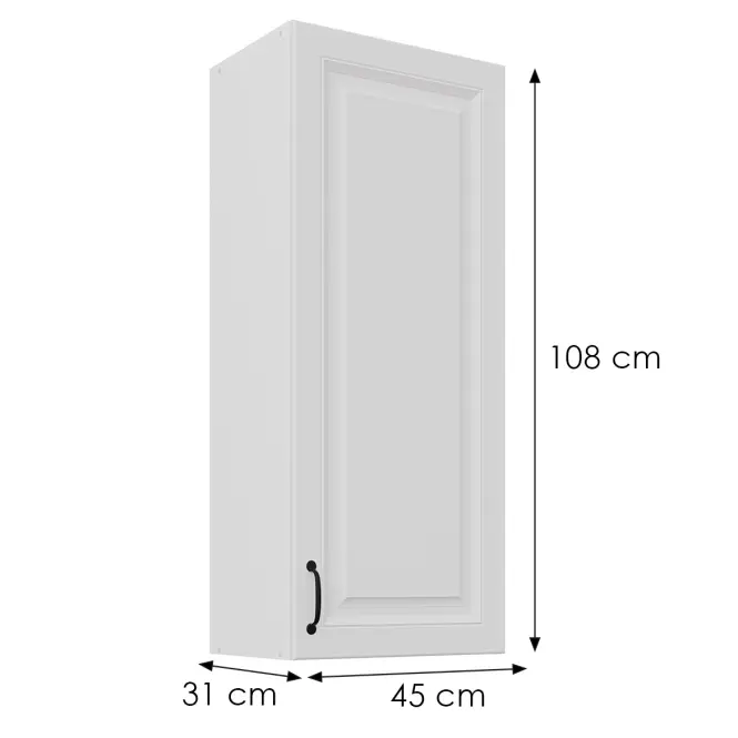 Konyhaszekrény Stilo fehér matt/fehér 45G-108 1F,3