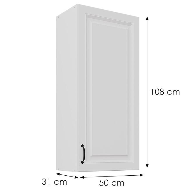Konyhaszekrény Stilo fehér matt/fehér 50G-108 1F,3