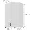 Konyhaszekrény Stilo fehér matt/fehér 60x60 GN-108 1F (45°),3