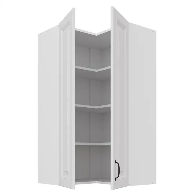 Konyhaszekrény Stilo fehér matt/fehér 60x60 GN-108 2F (90°)