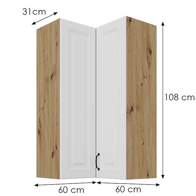 Konyhaszekrény Stilo fehér/artisan 60x60 GN-108 2F (90°),3