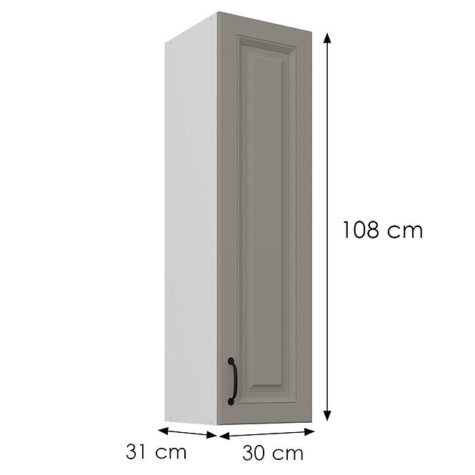Konyhaszekrény Stilo claygrey/fehér 30G-108 1F,3