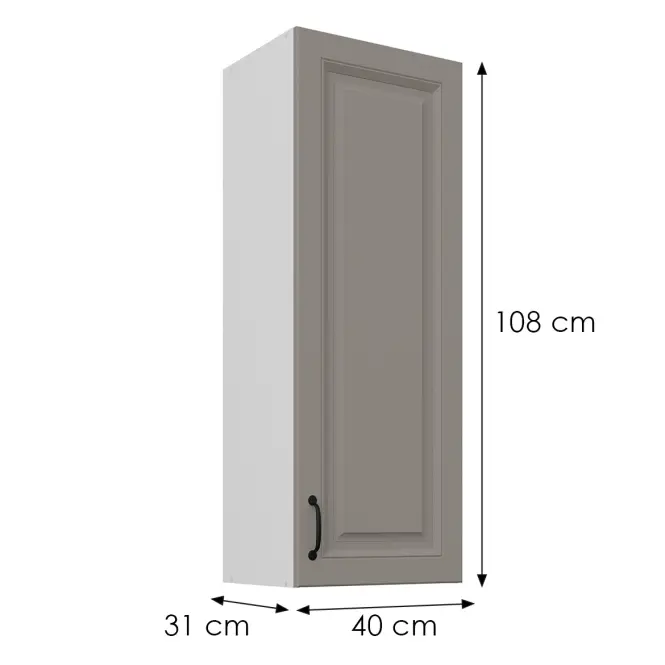 Konyhaszekrény Stilo claygrey/fehér 40G-108 1F,3