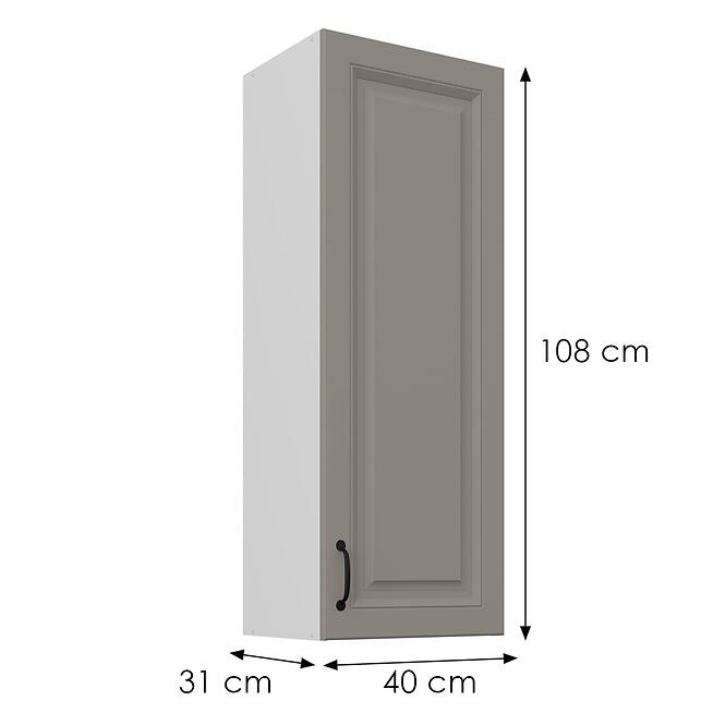 Konyhaszekrény Stilo claygrey/fehér 40G-108 1F,3