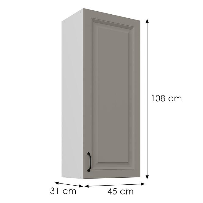 Konyhaszekrény Stilo claygrey/fehér 45G-108 1F,3