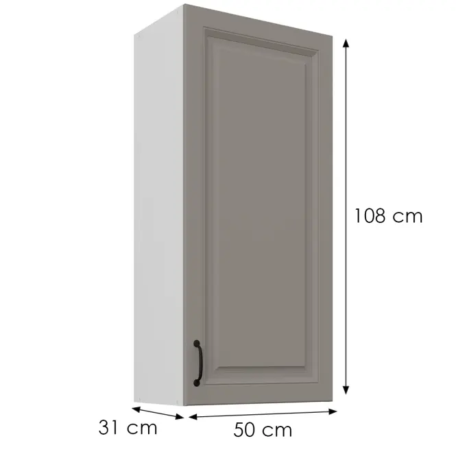 Konyhaszekrény Stilo claygrey/fehér 50G-108 1F