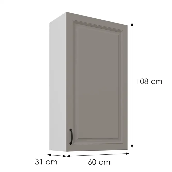 Konyhaszekrény Stilo claygrey/fehér 60G-108 1F