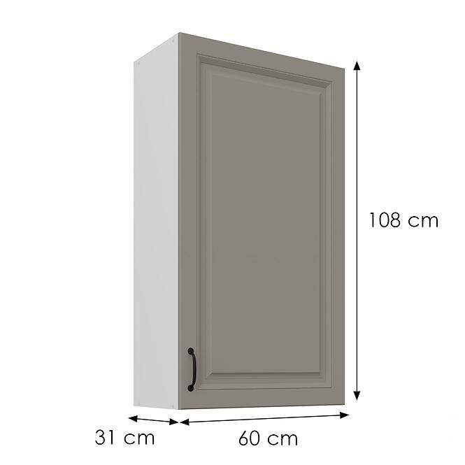 Konyhaszekrény Stilo claygrey/fehér 60G-108 1F,3