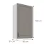 Konyhaszekrény Stilo claygrey/fehér 60G-108 1F,3