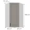Konyhaszekrény Stilo claygrey/fehér 60x60 GN-108 1F (45°),3
