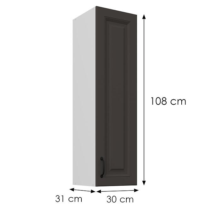 Konyhaszekrény Stilo grafit matt/fehér 30G-108 1F,3
