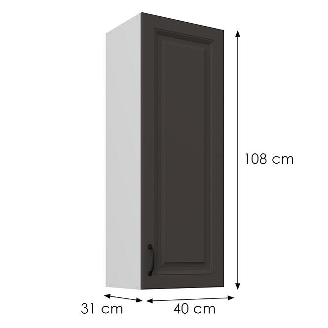 Konyhaszekrény Stilo grafit matt/fehér 40G-108 1F