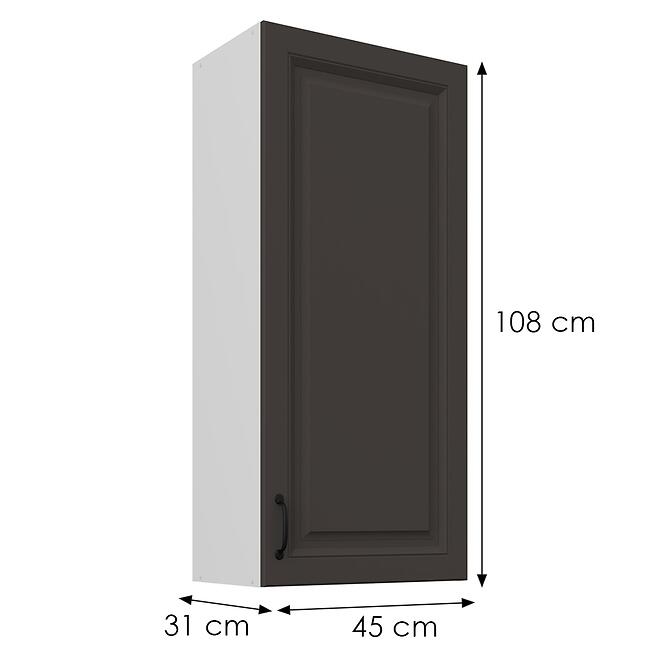 Konyhaszekrény Stilo grafit matt/fehér 45G-108 1F,3