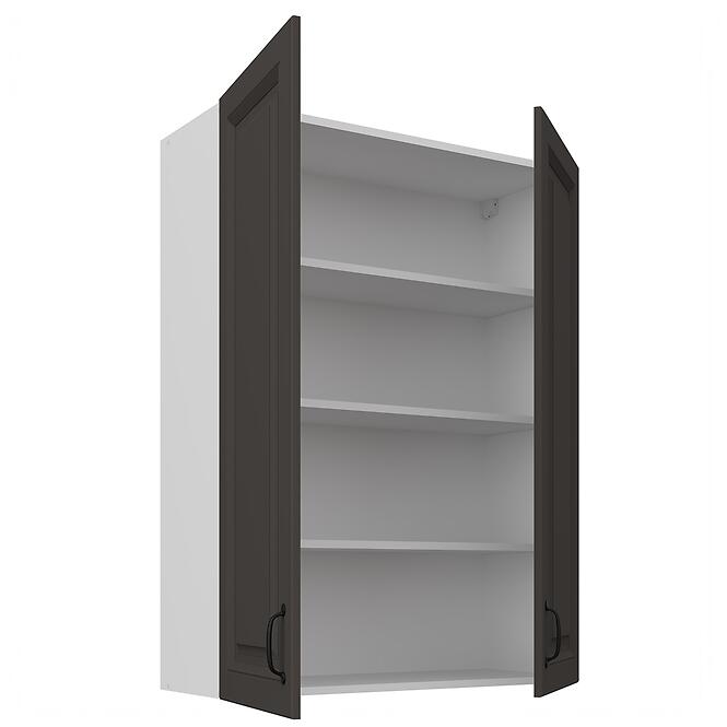 Konyhaszekrény Stilo grafit matt/fehér 80G-108 2F,2