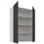 Konyhaszekrény Stilo grafit matt/fehér 80G-108 2F,2