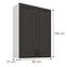 Konyhaszekrény Stilo grafit matt/fehér 80G-108 2F,3