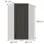 Konyhaszekrény Stilo grafit matt/fehér 60x60 GN-108 1F (45°),3