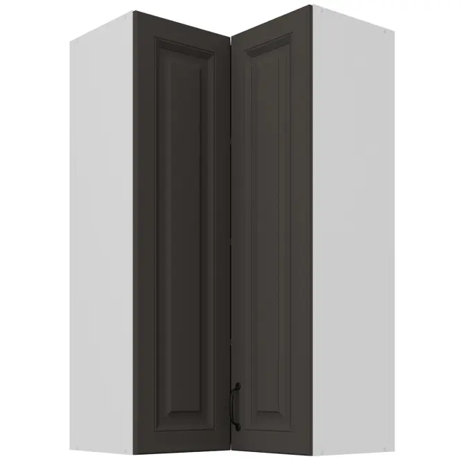 Konyhaszekrény Stilo grafit matt/fehér 60x60 GN-108 2F (90°)