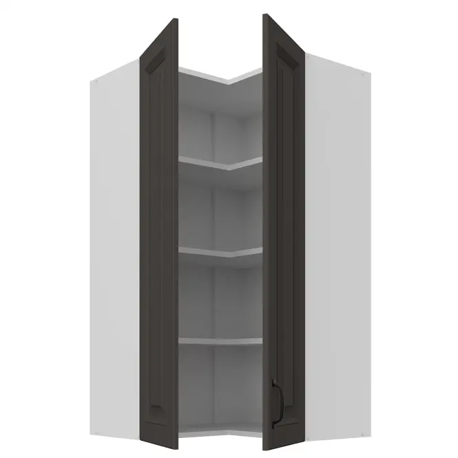 Konyhaszekrény Stilo grafit matt/fehér 60x60 GN-108 2F (90°)