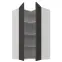 Konyhaszekrény Stilo grafit matt/fehér 60x60 GN-108 2F (90°),2